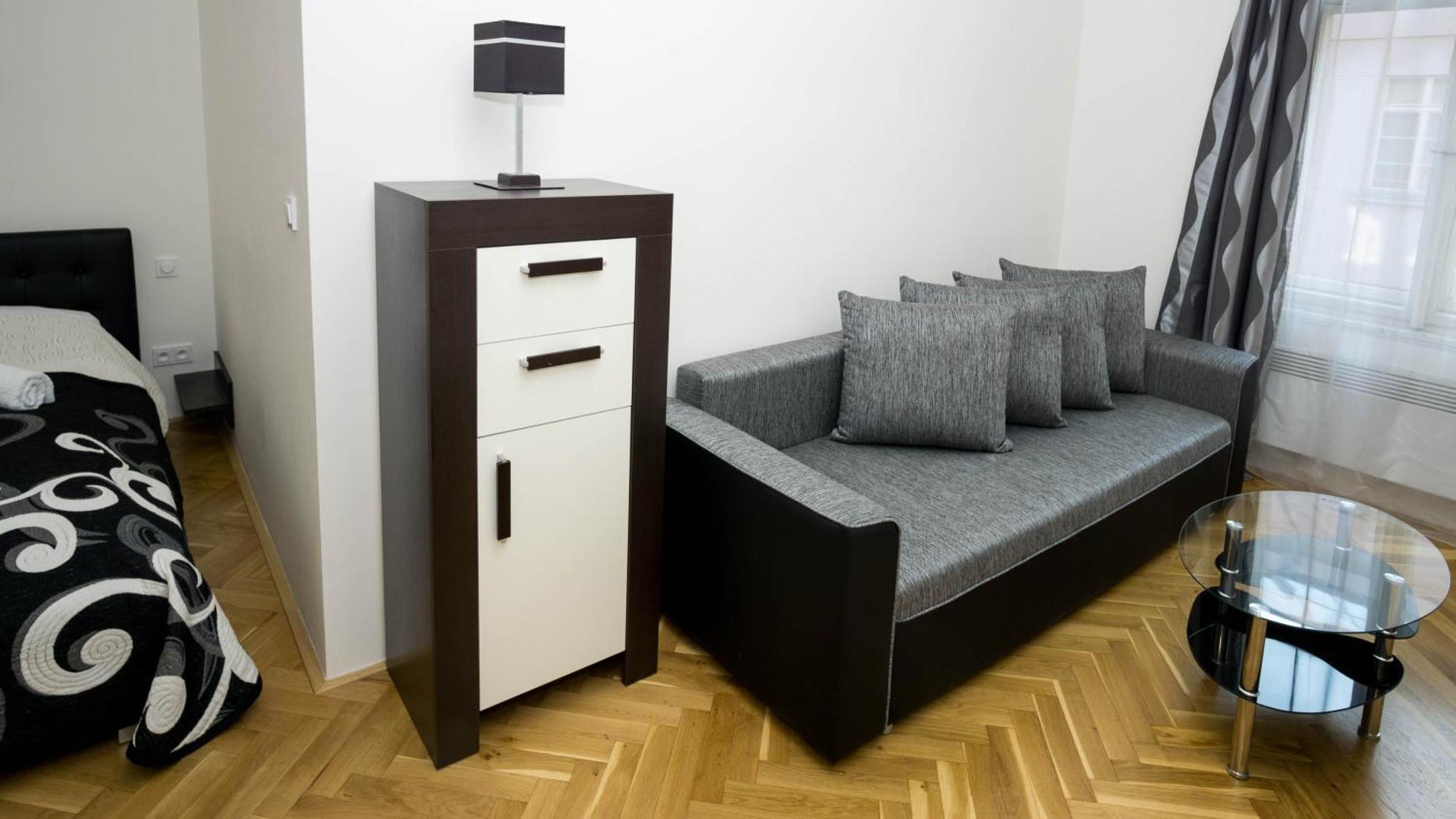 Black & White Apartment Prague By Wenceslas Square And Muzeum Rom bilde