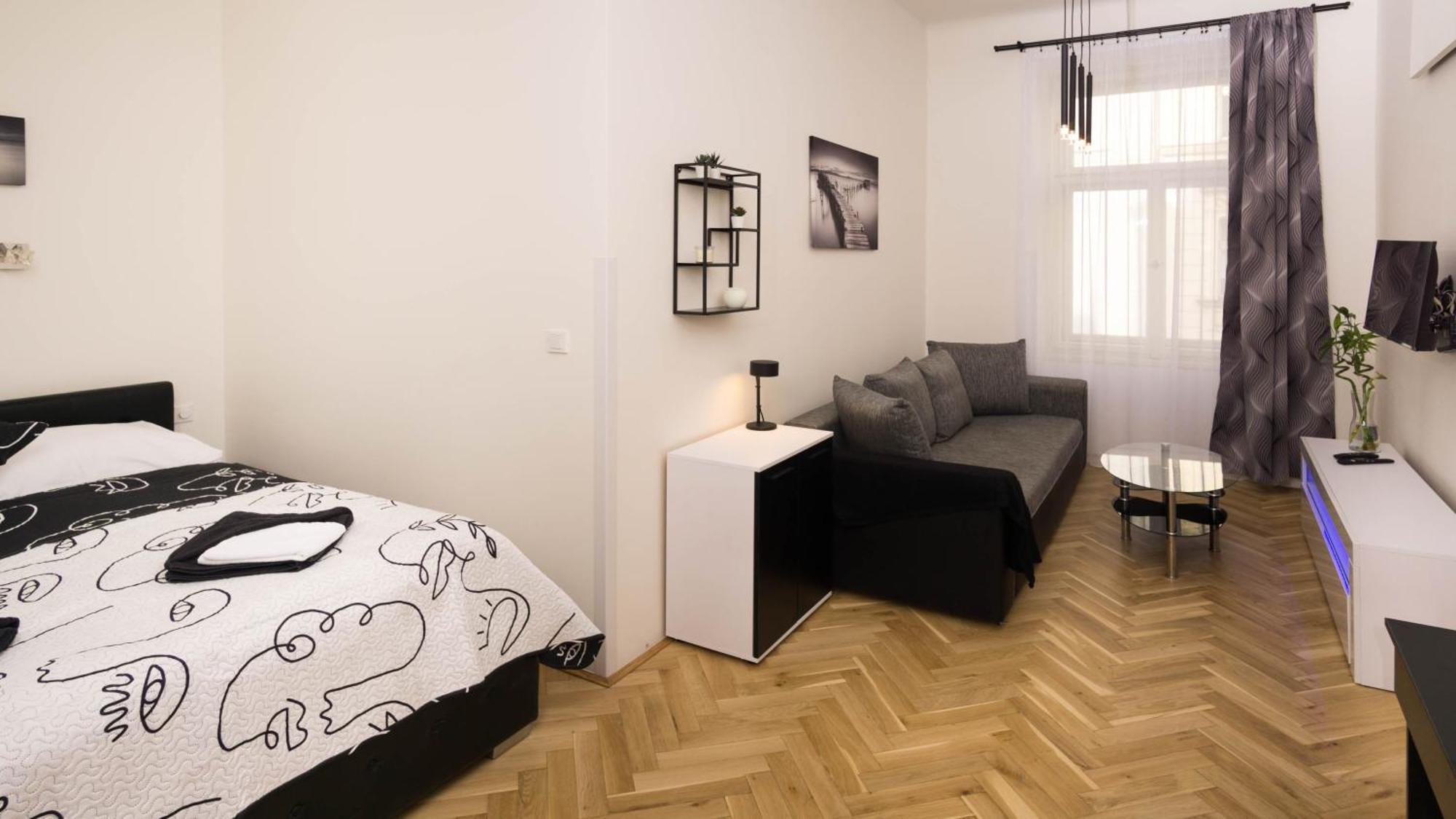 Black & White Apartment Prague By Wenceslas Square And Muzeum Eksteriør bilde