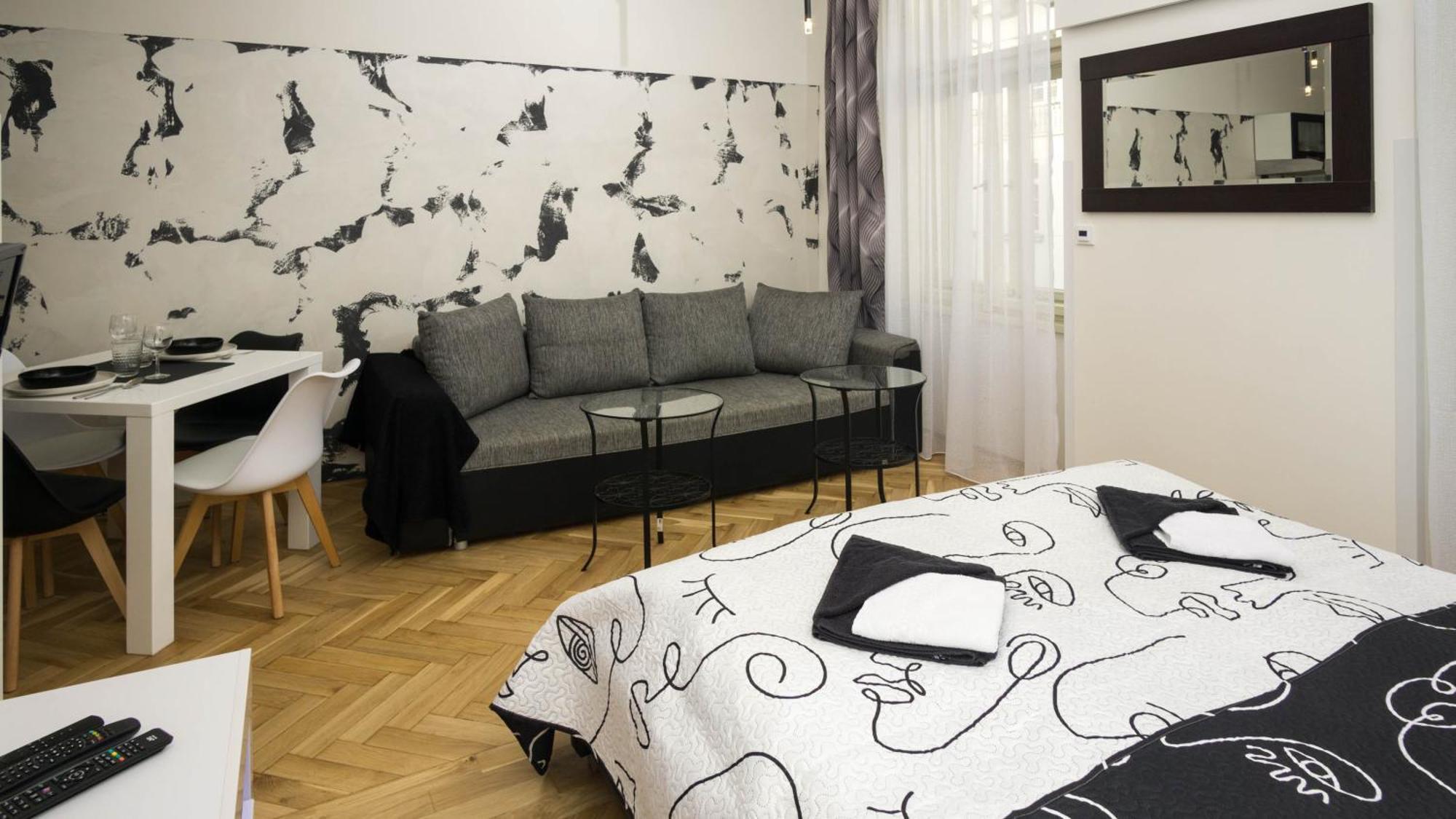 Black & White Apartment Prague By Wenceslas Square And Muzeum Eksteriør bilde