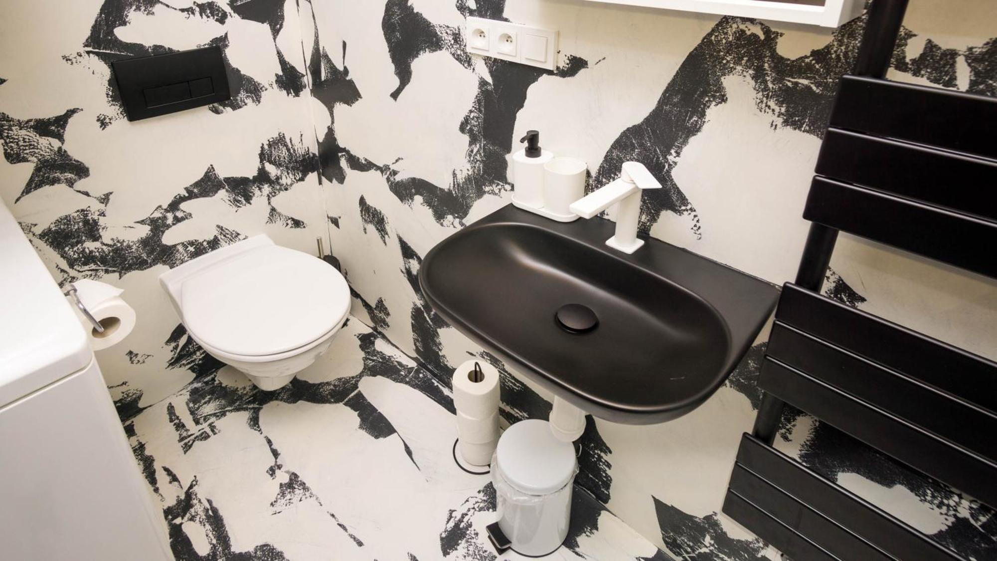 Black & White Apartment Prague By Wenceslas Square And Muzeum Rom bilde